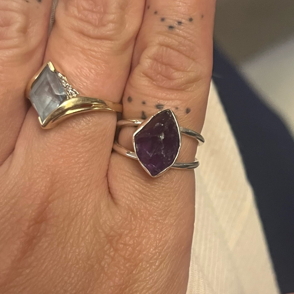Raw Amethyst Ring - image 1